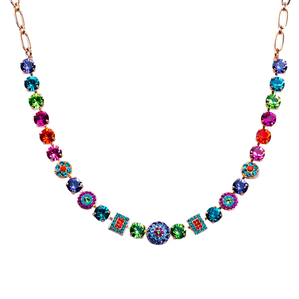 Medium Cluster and Pavé Necklace in "Rainbow Sherbet" *Preorder*