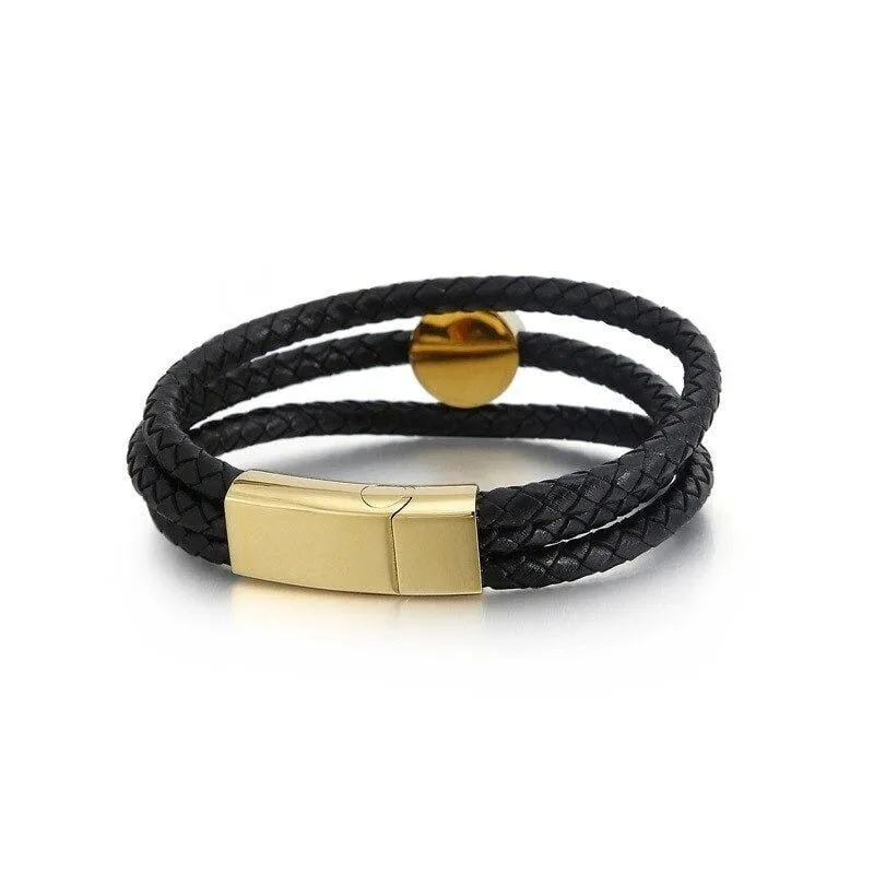 Men's Cross Bracelet <br> Medallion