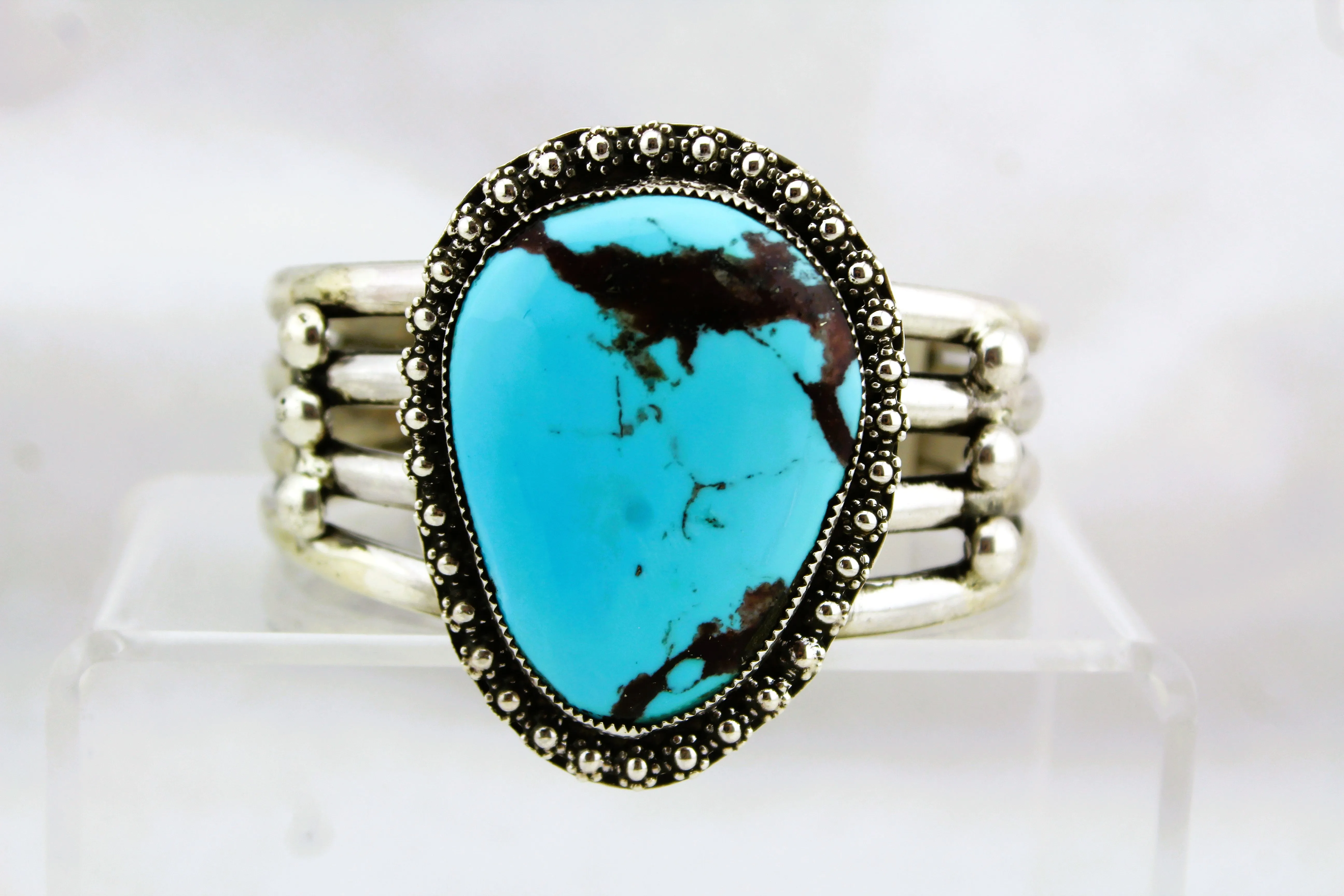 Merlin James Sterling Turquoise Bracelet