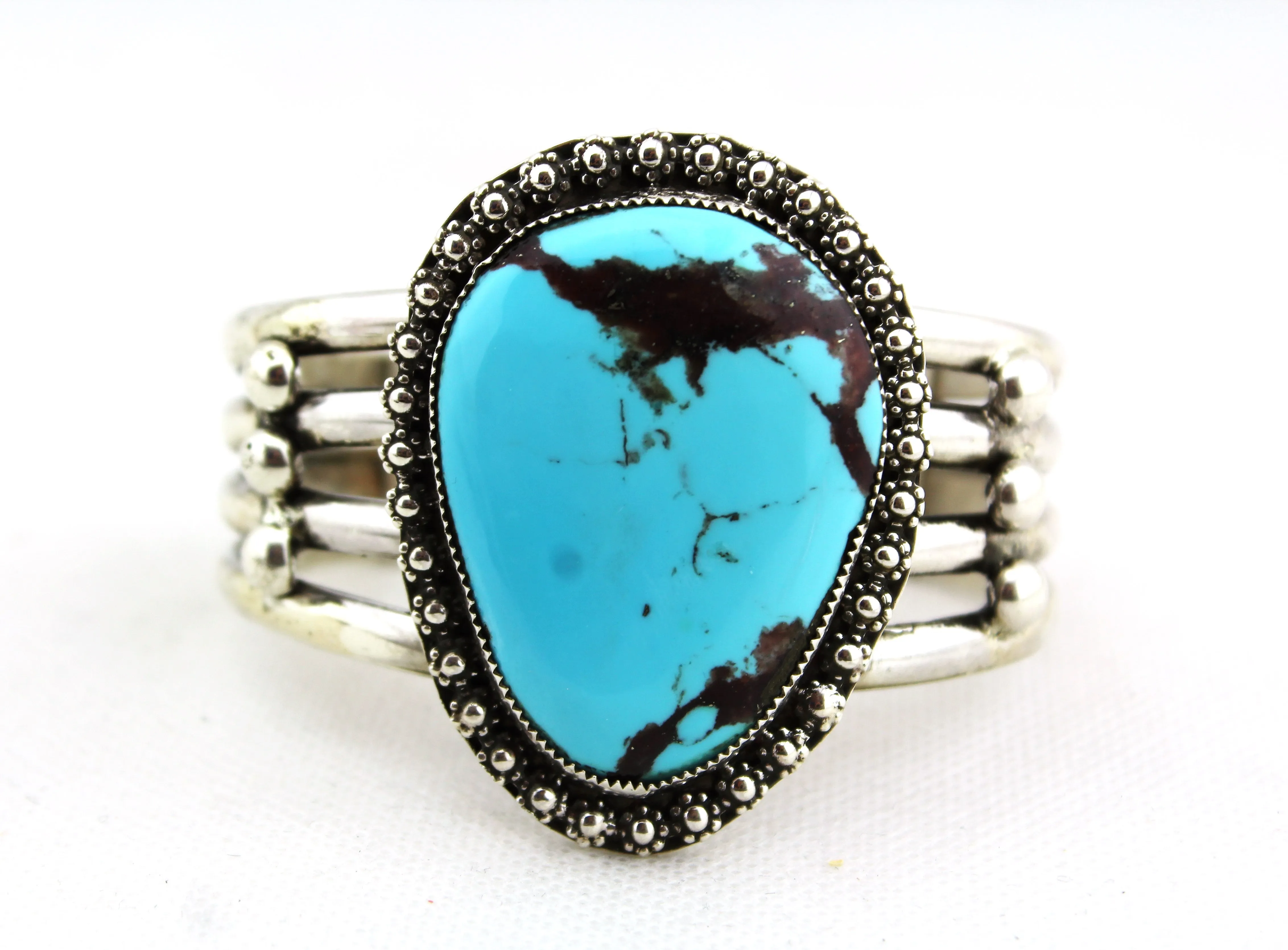 Merlin James Sterling Turquoise Bracelet