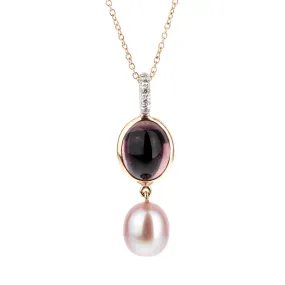 Mimi Milano Amethyst Pearl Diamond Necklace