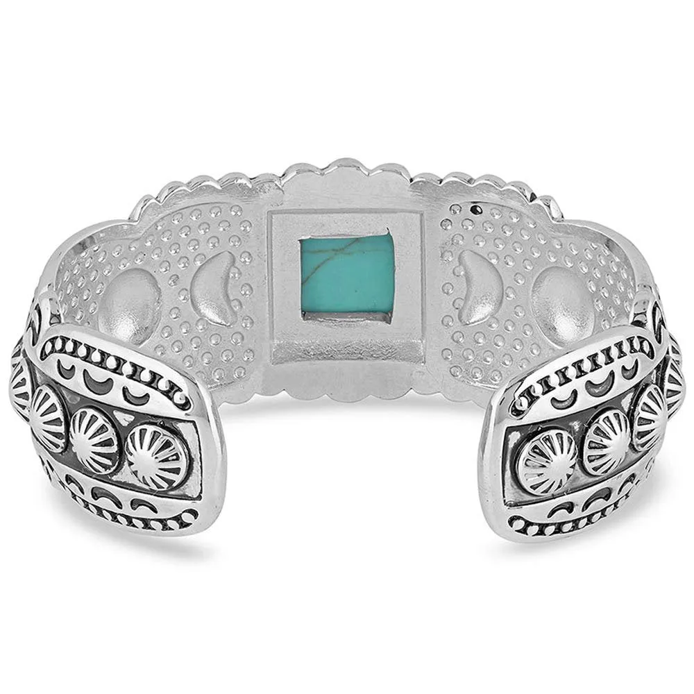 Montana Silversmiths Western Lifestyle Turquoise Cuff Bracelet (Flourished Turquoise)