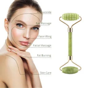 Multiple Sizes Scraping Natural Green Stone GUASHA Board &amp; Face Jade Roller For Facial Firming Lift SPA Skincare Massage Gua Sha