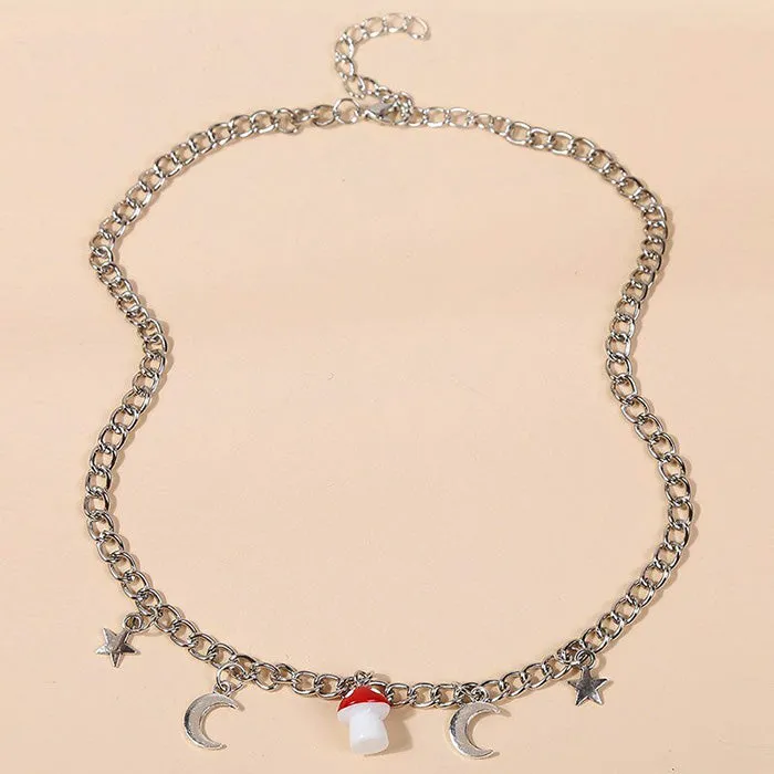 Mushroom Chain Necklace