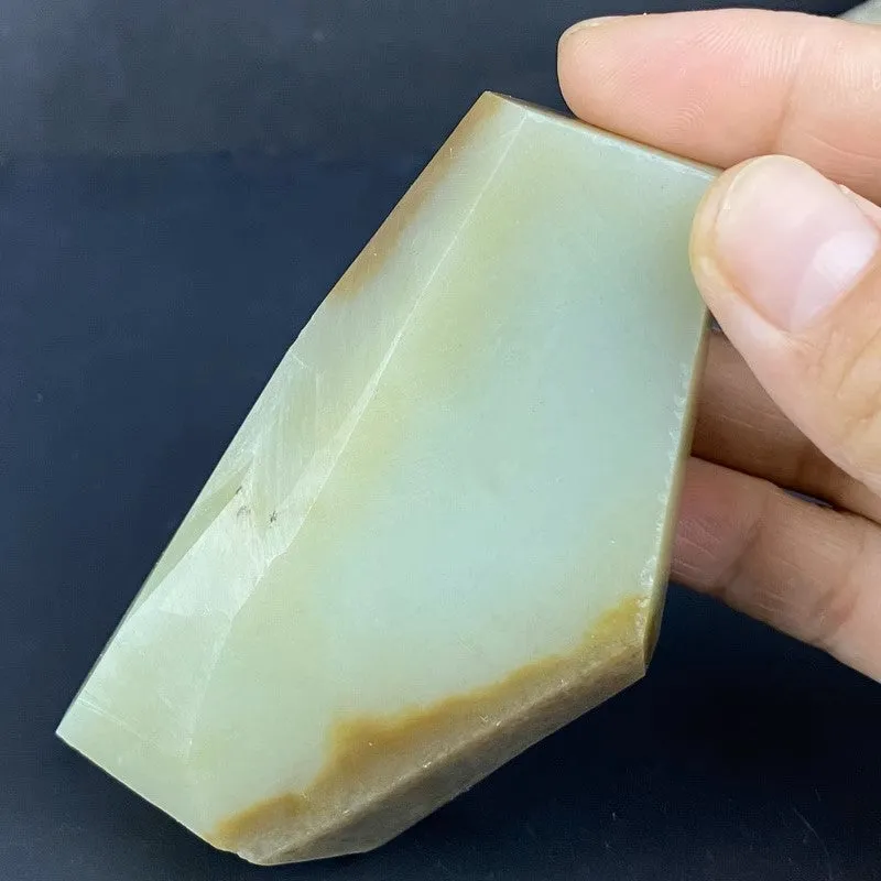 Natural Hetian Jade Rough Nephrite Raw (200g,8.5X5.0X2.3cm)