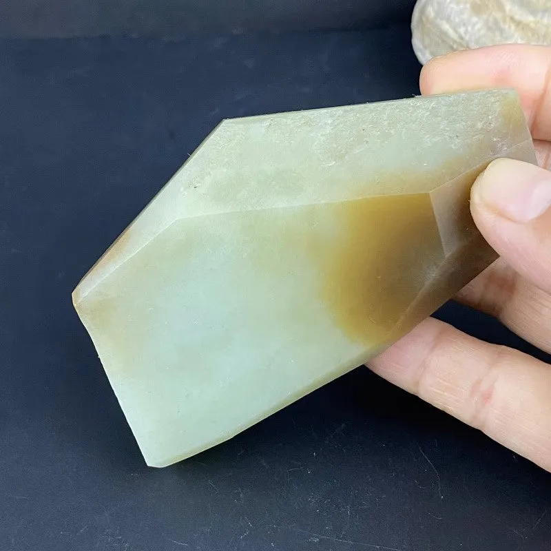 Natural Hetian Jade Rough Nephrite Raw (200g,8.5X5.0X2.3cm)