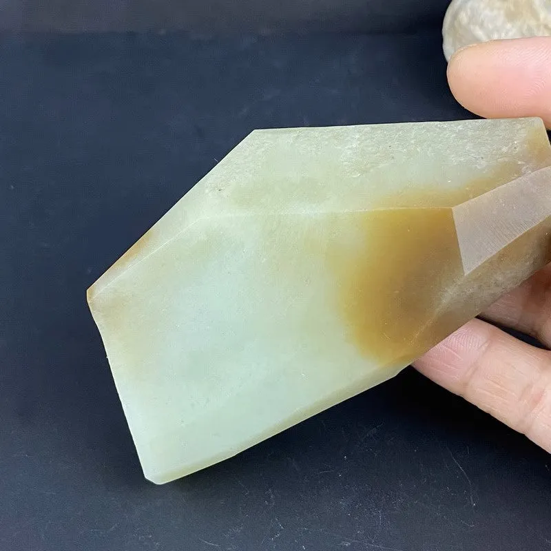 Natural Hetian Jade Rough Nephrite Raw (200g,8.5X5.0X2.3cm)