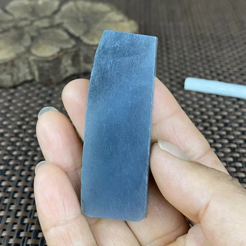 Natural Hetian Jade Rough Nephrite Raw (29g,6.1X2.2X0.8cm)