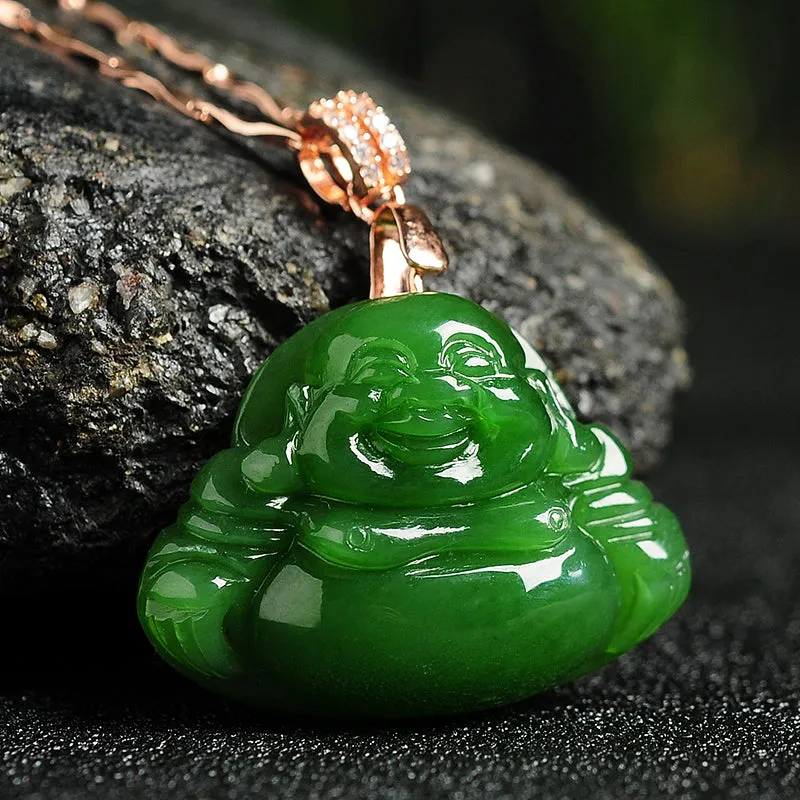 Natural Jade Pendant Nephrite Buddha Pendant PT135