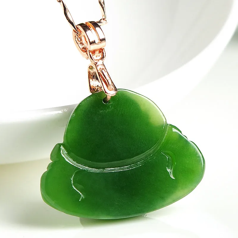 Natural Jade Pendant Nephrite Buddha Pendant PT135