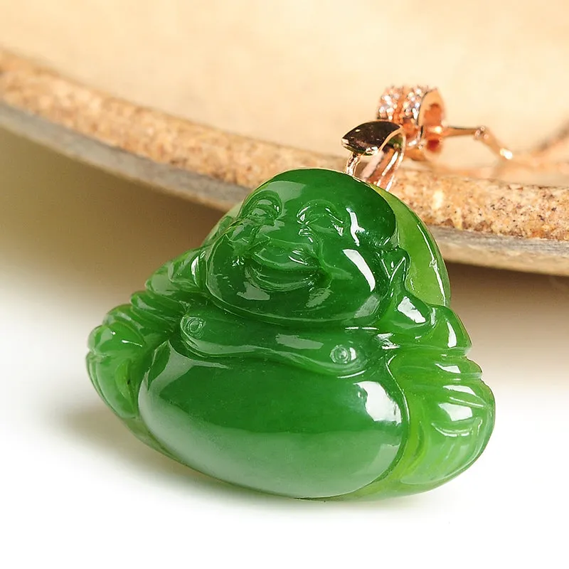 Natural Jade Pendant Nephrite Buddha Pendant PT135