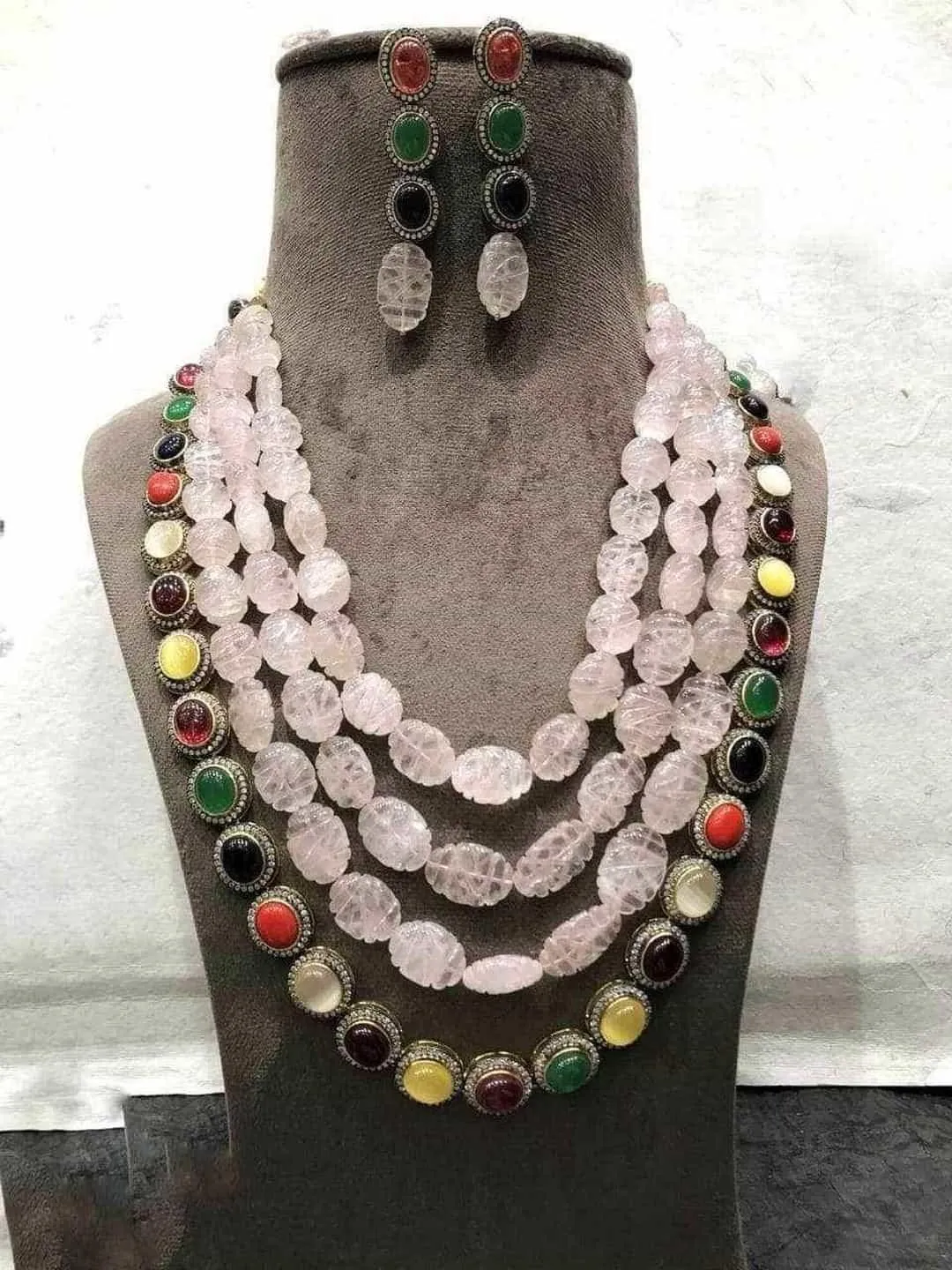 Natural Stone Navratna Necklace