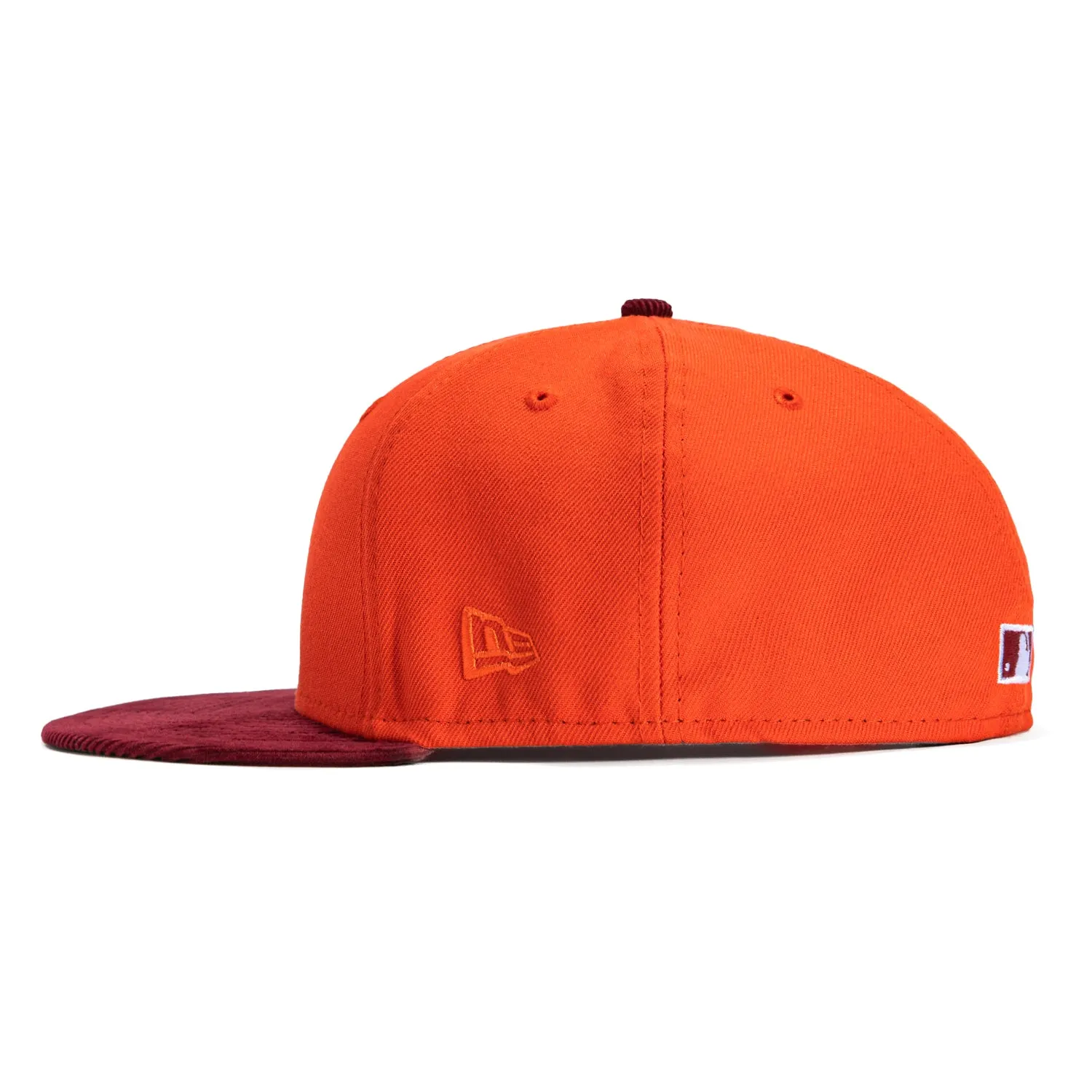 New Era 59Fifty Cord Visor Seattle Mariners 20th Anniversary Patch Hat - Orange, Maroon