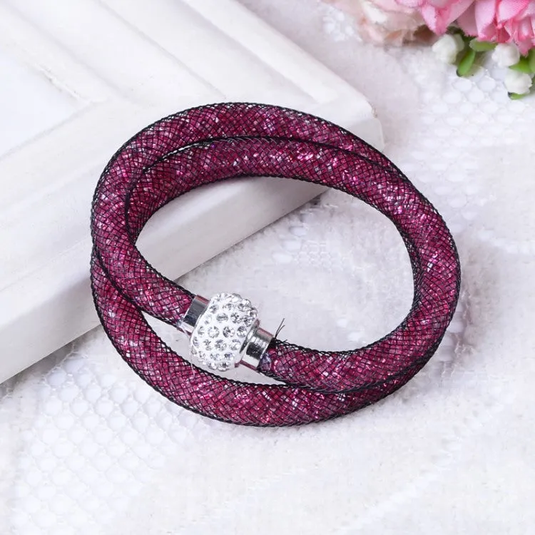 NEW Fashion Jewelry Handmade Stardust Crystal Rhinestone Bracelets Women Charm Bangle