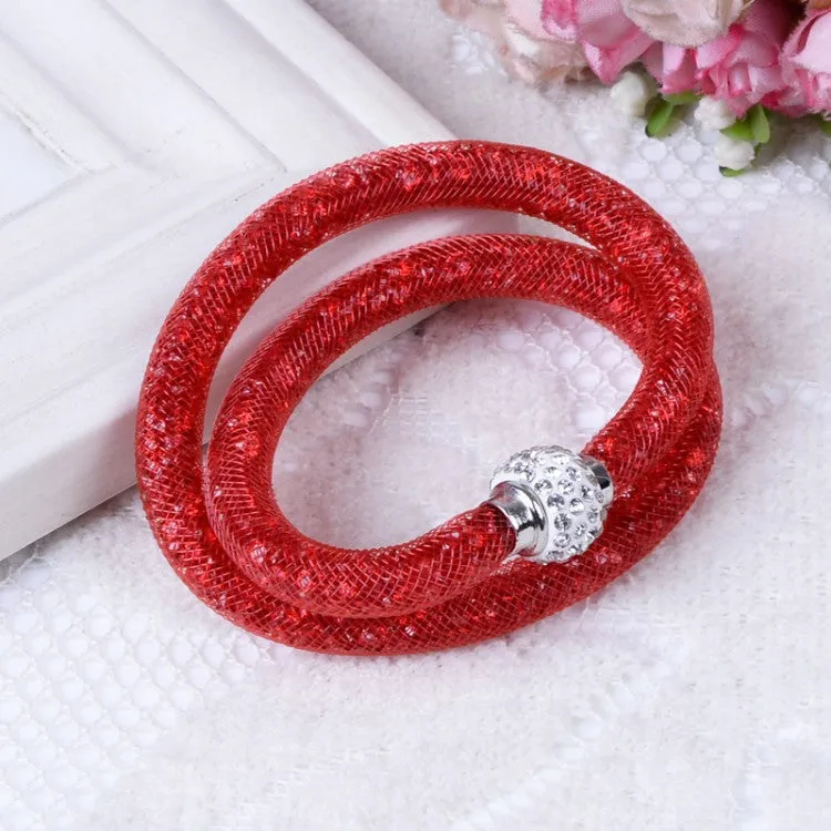 NEW Fashion Jewelry Handmade Stardust Crystal Rhinestone Bracelets Women Charm Bangle