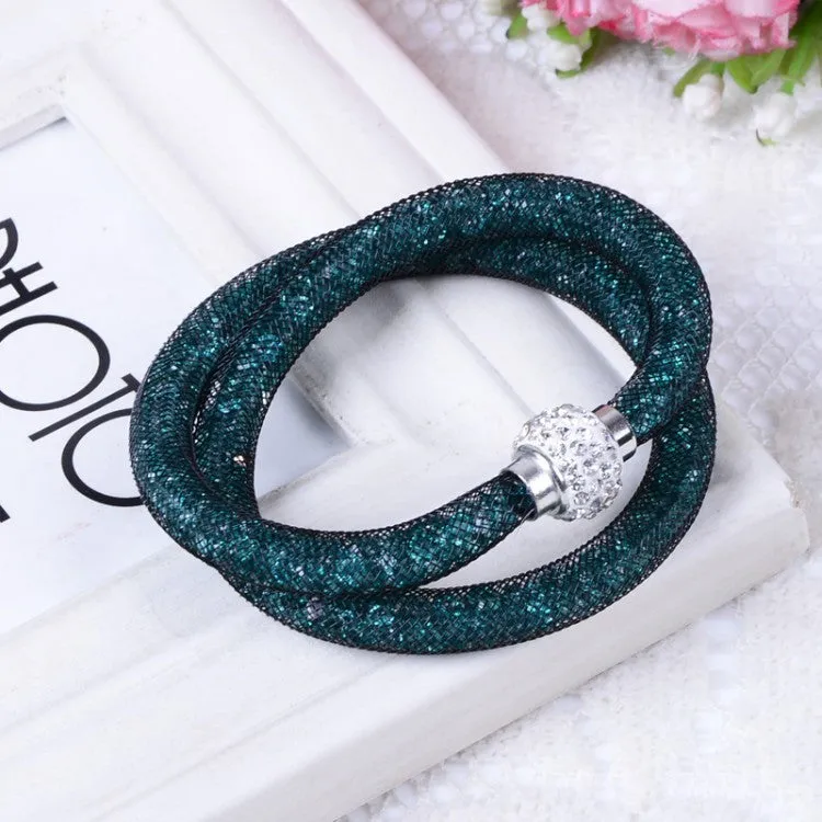 NEW Fashion Jewelry Handmade Stardust Crystal Rhinestone Bracelets Women Charm Bangle