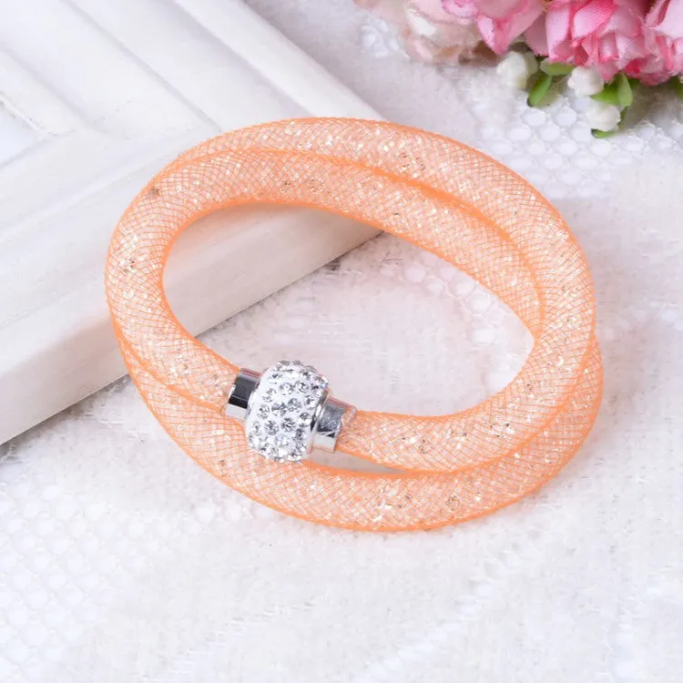 NEW Fashion Jewelry Handmade Stardust Crystal Rhinestone Bracelets Women Charm Bangle