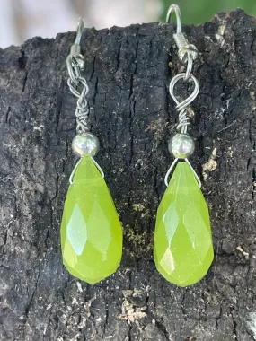 New Jade teardrop Earrings