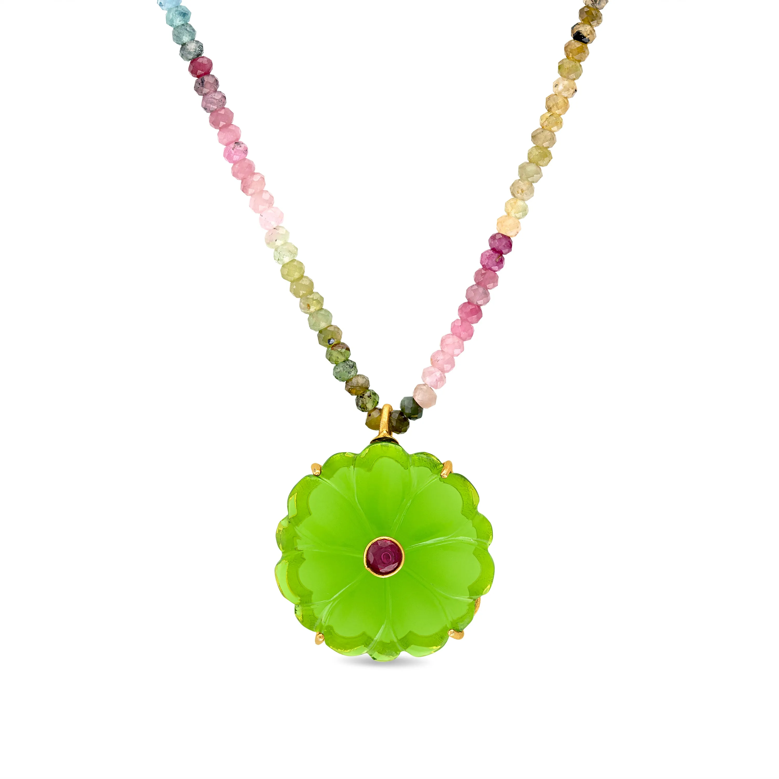 New! Magnolia Necklace - Clover Green