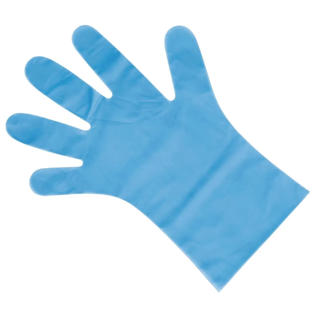 Nisbets Essentials Powder-Free TPE Gloves Blue L (Pack of 200) - FC488-L