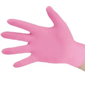 Non Latex Pink Gloves: 10 Pack