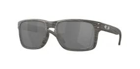 Oakley Mens Fit Holbrook XL Woodgrain Gray Frame - Prizm Black Lens - Polarized Sunglasses