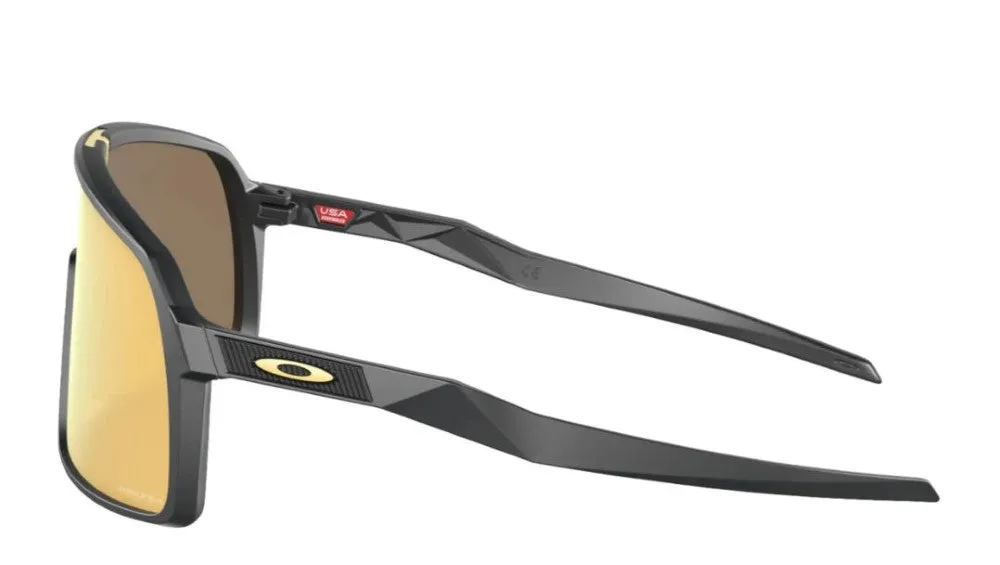 Oakley Mens Fit Sutro XL Matte Carbon Frame - Prizm 24k Lens - Non-Polarized Sunglasses