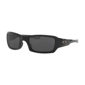 Oakley OO9238-04 Fives Squared Sunglasses Polished Black Frame Grey Lens