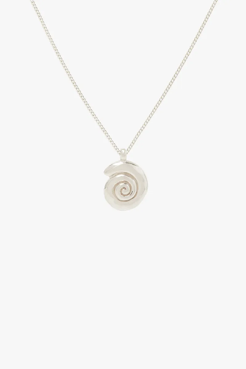 Ocean Swirl Necklace Silver