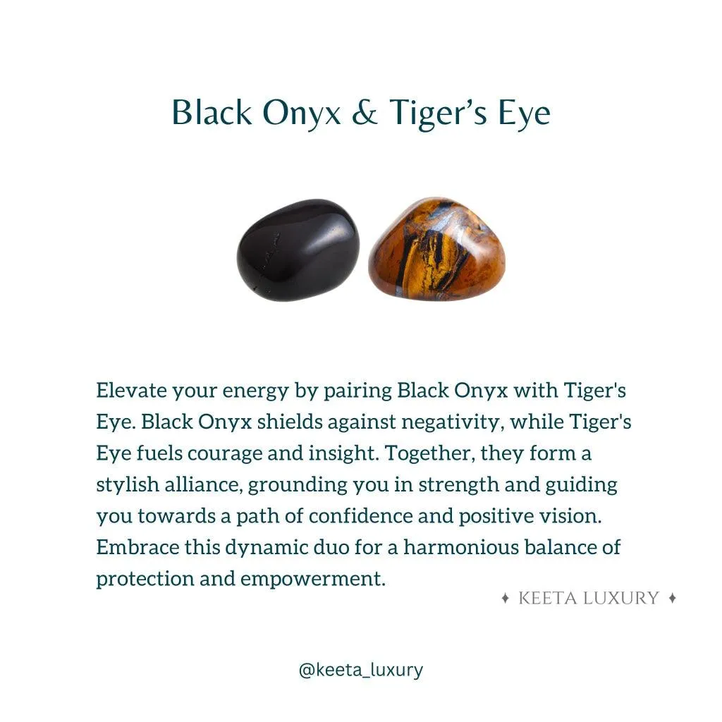 Onyx Panther - Black Onyx And Tiger Eye Bracelets