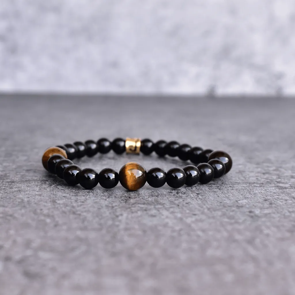 Onyx Panther - Black Onyx And Tiger Eye Bracelets