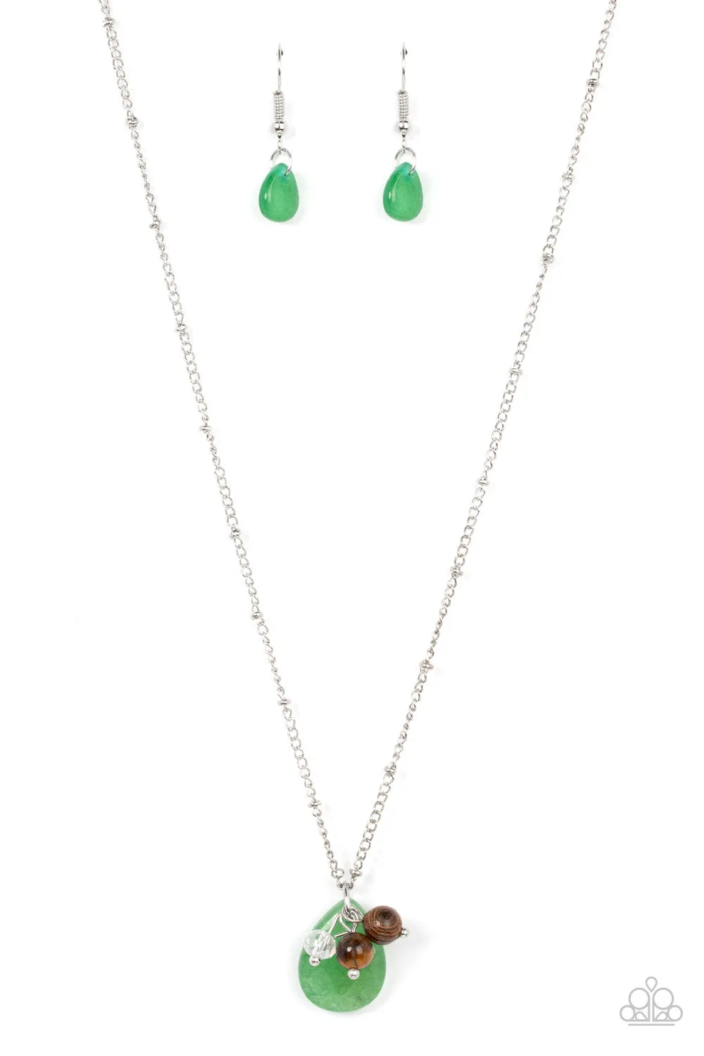 Open Door Jewelry - Cherokee Canyon - Green Necklace - Paparazzi Accessories