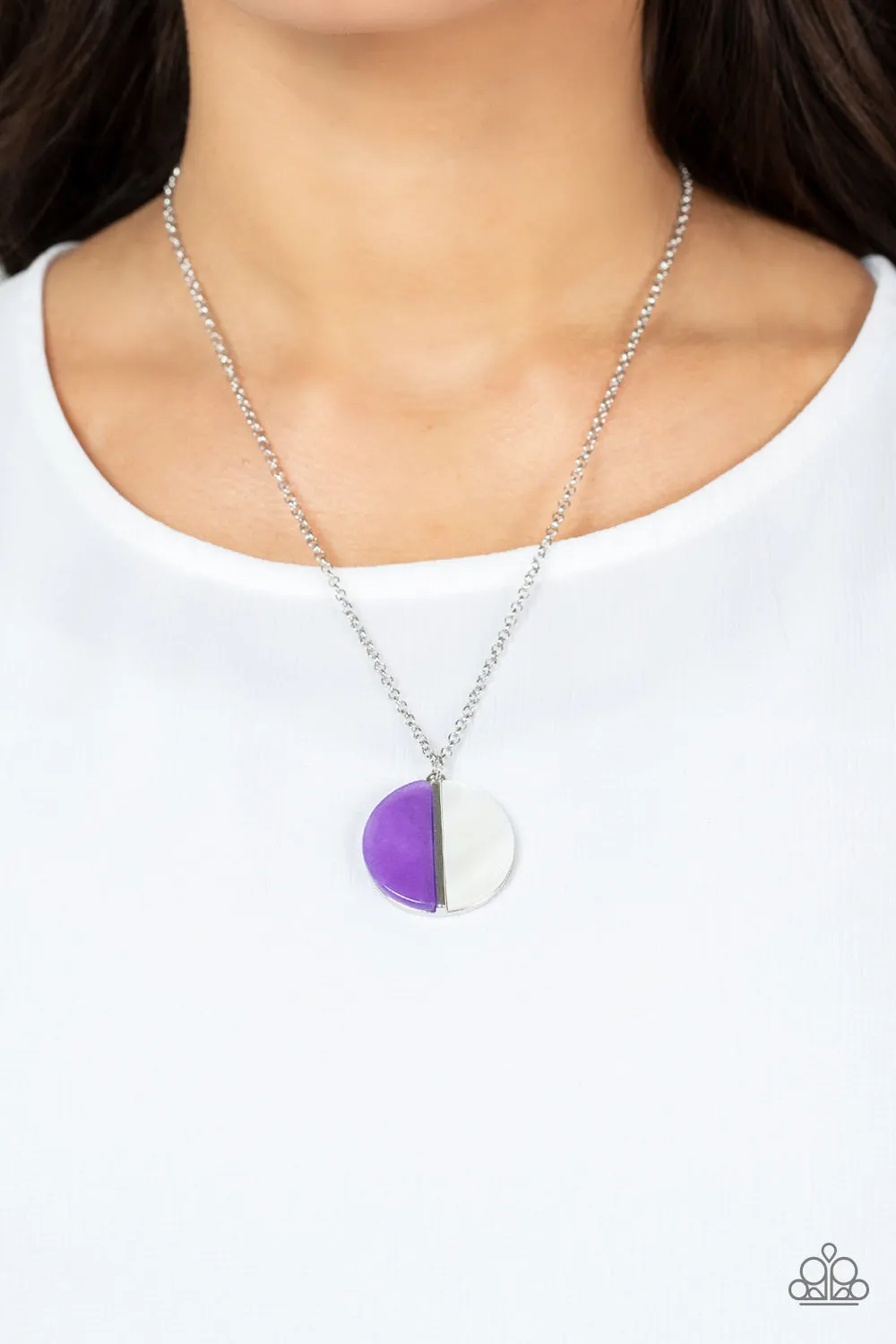 Open Door Jewelry - Elegantly Eclipsed - Purple Necklace - Paparazzi Accessories