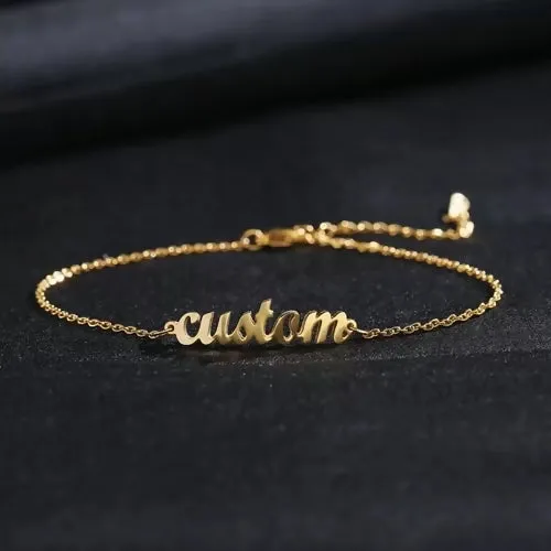 Pack of 3 Customized Jewellery 18k Gold Plated Necklace Bracelet and Ring For Girls - Personalized with Name