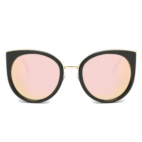 PALISADES SUNGLASS IN BLACK WITH PINK