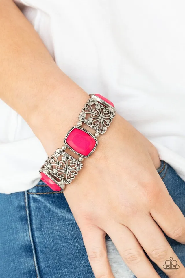 Paparazzi Bracelet ~ Colorful Coronation - Pink