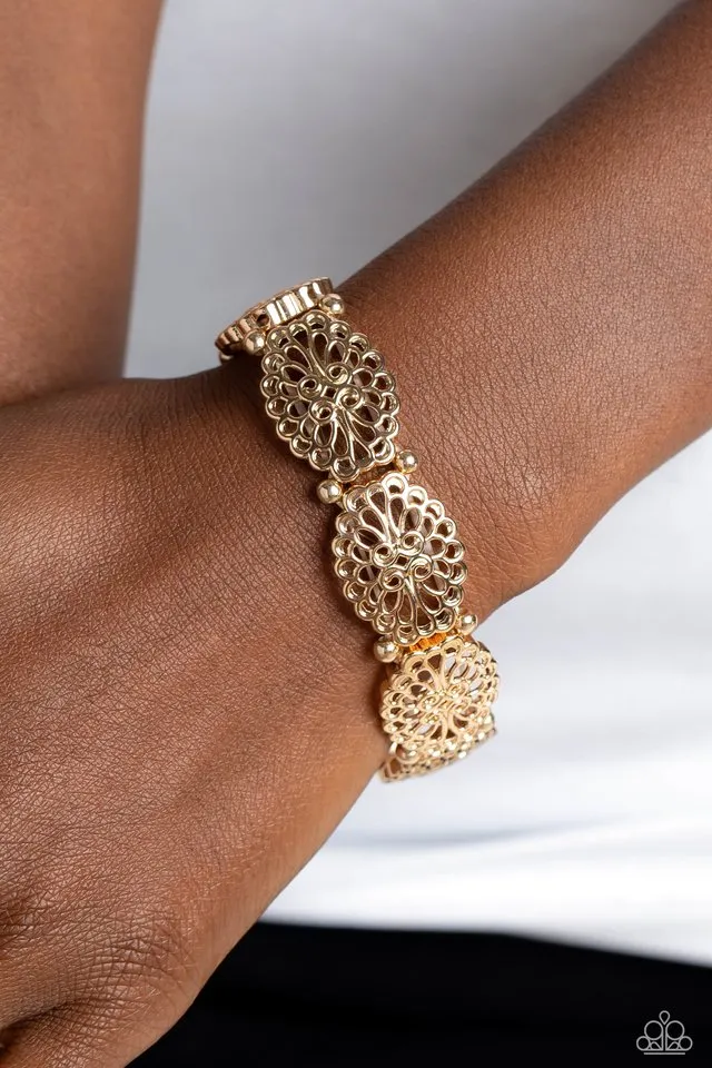 Paparazzi Bracelet ~ Curly Chic - Gold