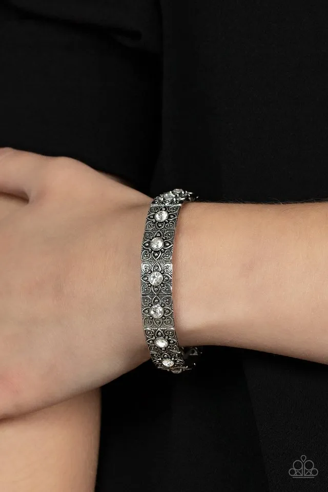 Paparazzi Bracelet ~ Venetian Valentine - White