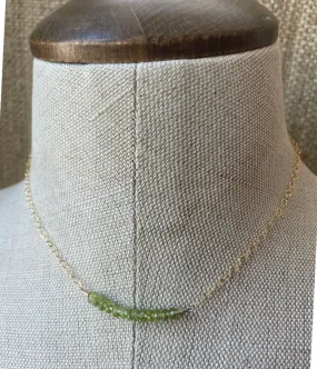 Peridot Bar Necklace