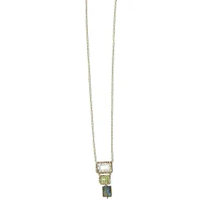 Peridot Necklace 4971 with Australian Opal and Labradorite by Michelle Pressler Jewelry