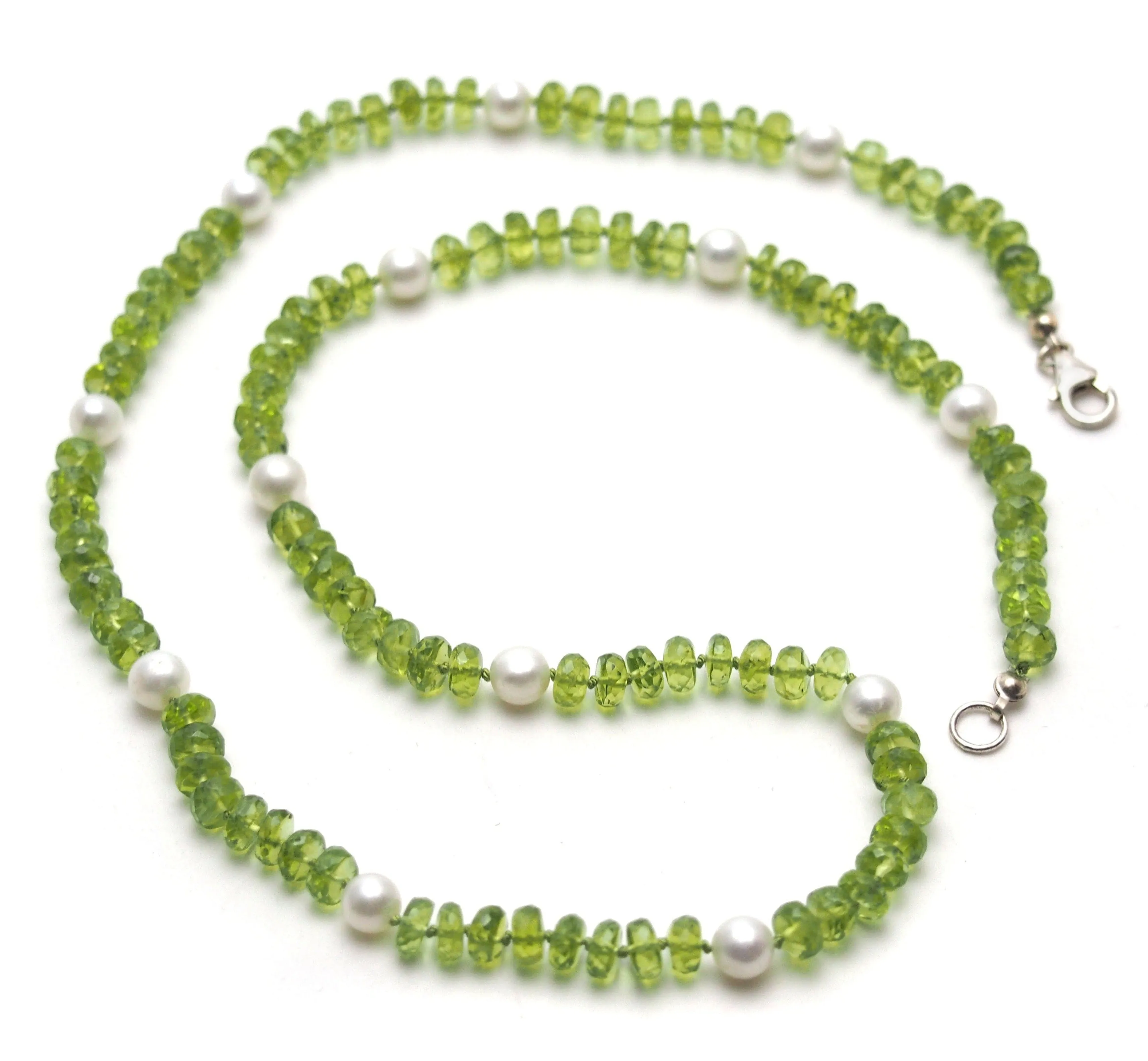 Peridot Necklace with Sterling Silver Trigger Clasp