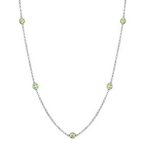 Peridots Station Necklace