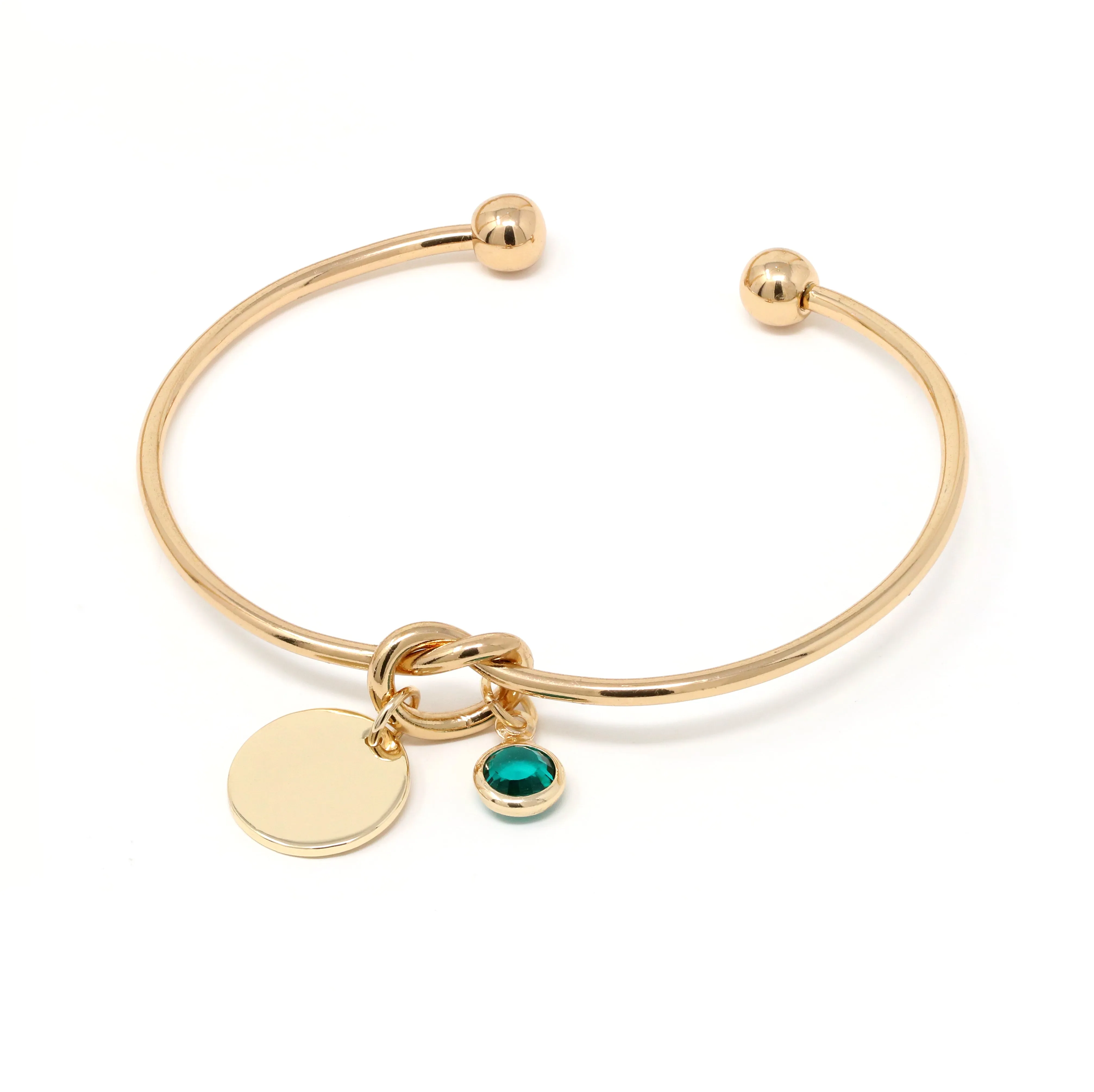 Personalized Initial Birthstone Bracelet