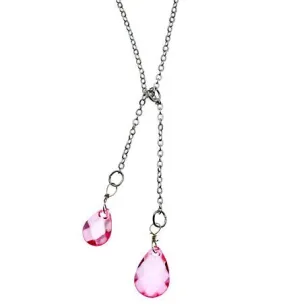 Pink Teardrop Necklace