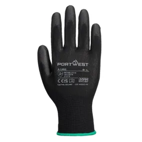 Portwest Black PU Palm Glove Size M - BA183-M