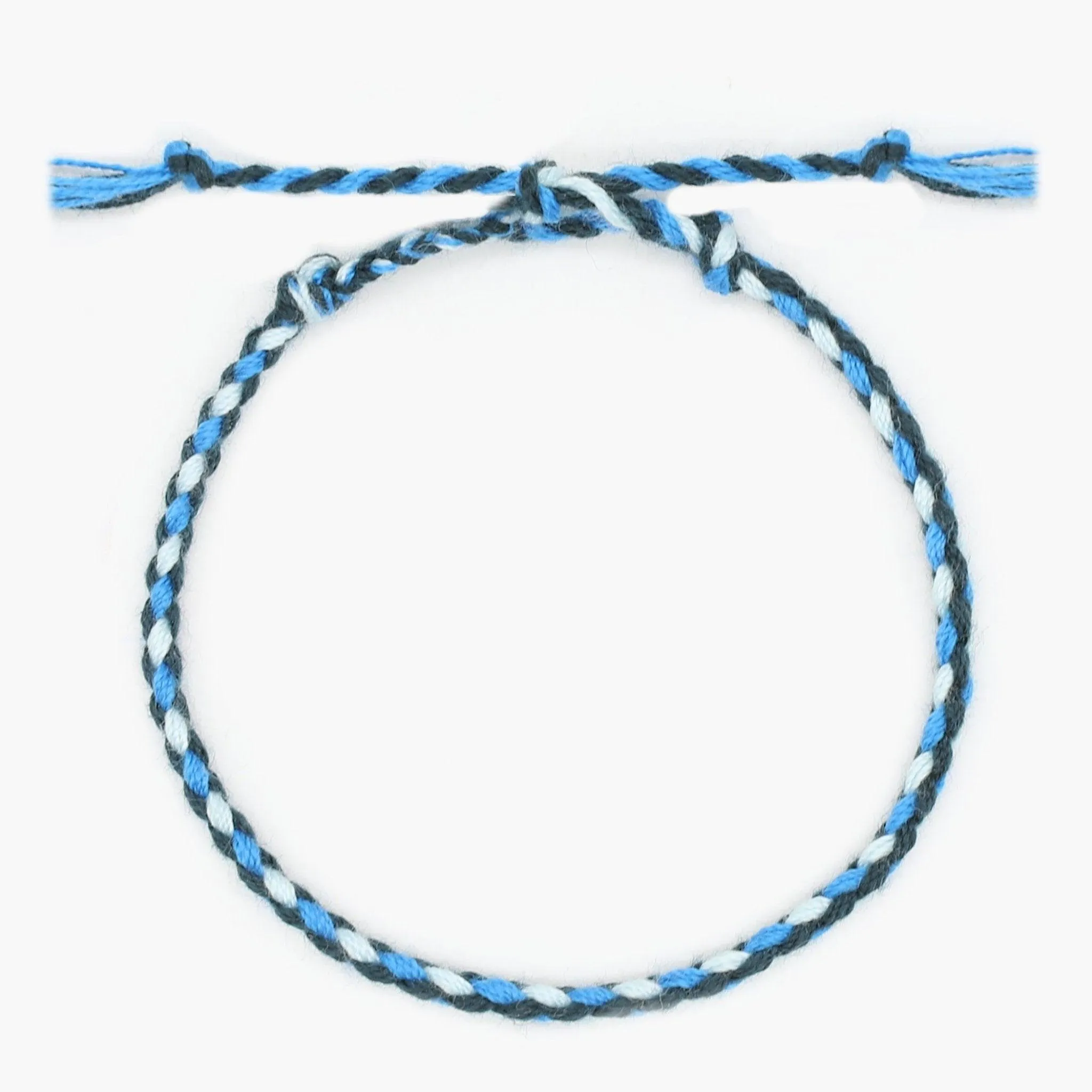 Pranayama Cotton Bracelet (Navy Blue/Turquoise)