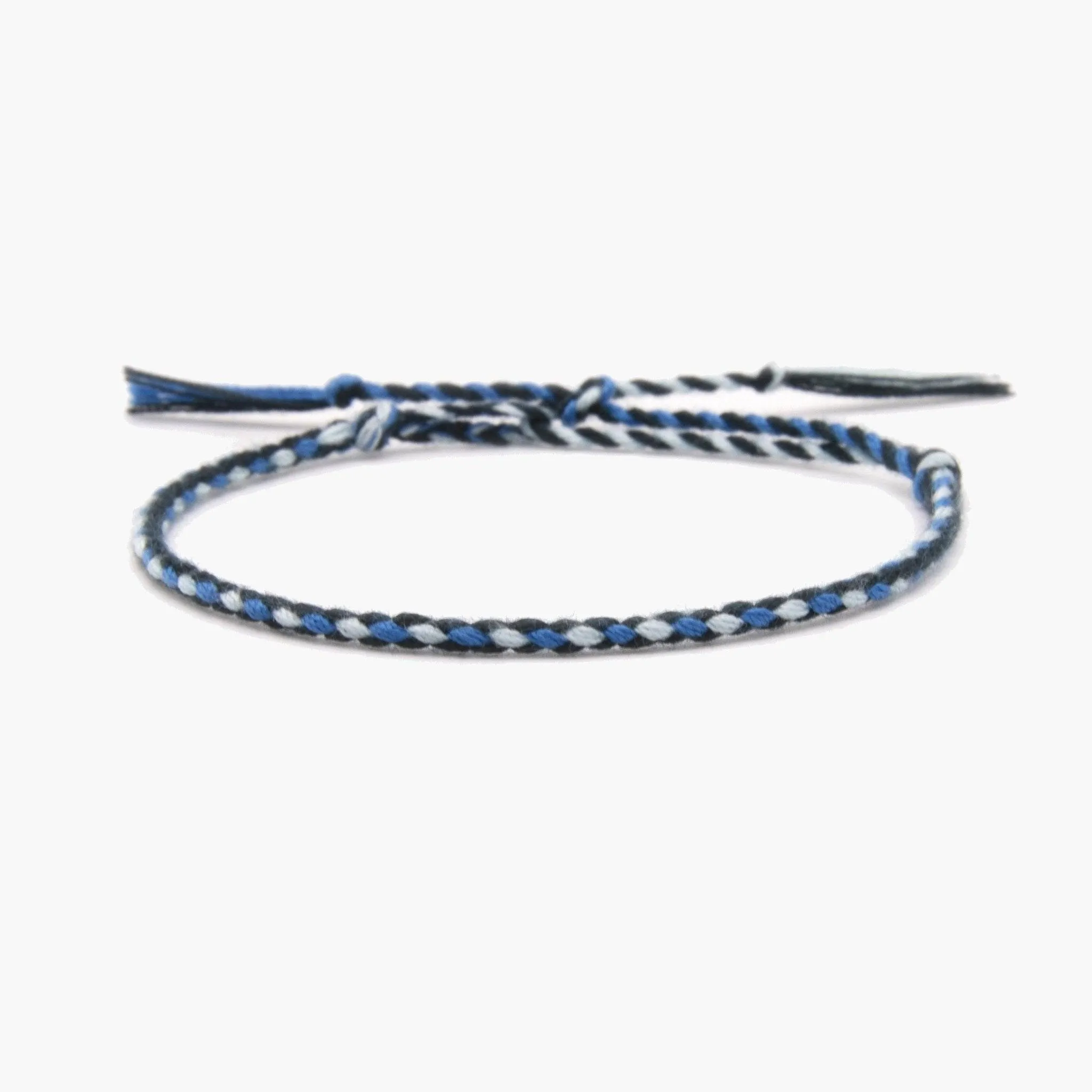 Pranayama Cotton Bracelet (Navy Blue/Turquoise)