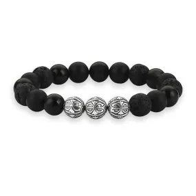 Premium Apex Beaded Bracelet - Mixed Black