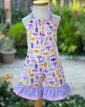 Princess Crown Print Romper Outfit