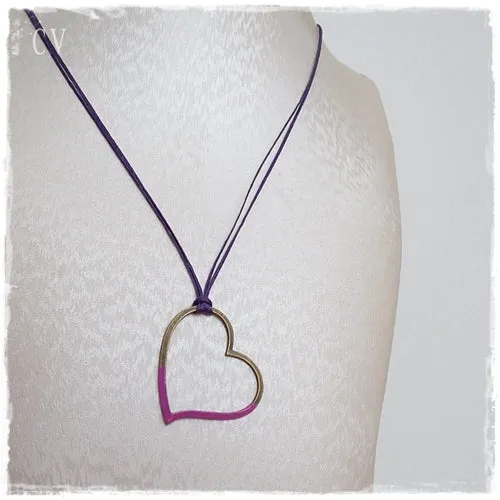 Purple Heart Layering Necklace